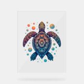 Hawaiaanse Zeeschildpad Tie-Dye Hawaii Vakantie St Acryl Bord (Voorkant)