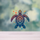 Hawaiaanse Zeeschildpad Tie-Dye Hawaii Vakantie St Acryl Bord (Neutraal)