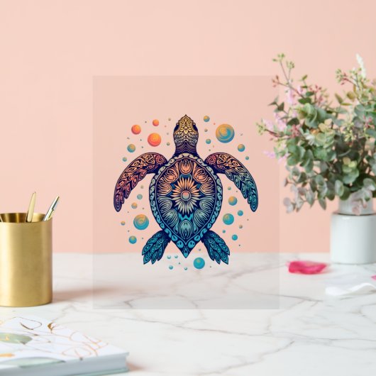 Hawaiaanse Zeeschildpad Tie-Dye Hawaii Vakantie St Acryl Bord (Huwelijk)