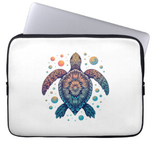 Hawaiaanse zeeschildpad Tie-Dye Hawaii Vakantie St Laptop Sleeve