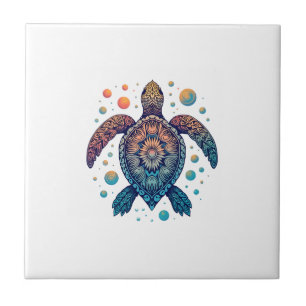 Hawaiaanse zeeschildpad Tie-Dye Hawaii Vakantie St Tegeltje