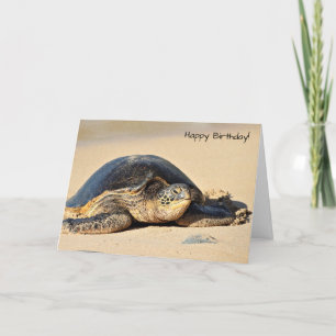 Hawaiaanse Zeeschildpad Verjaardagskaart Kaart