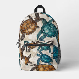 Hawaiaanse Zeevaart Oceaan Zeeschildpad Bedrukte Rugzak