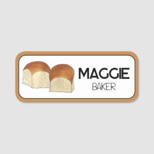 Hawaïaanse zoete broodjes brood Dinner Roll Bakker Naamplaatje