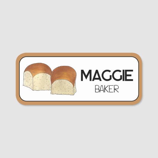 Hawaïaanse zoete broodjes brood Dinner Roll Bakker Naamplaatje (Voorkant)