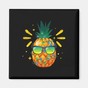 Hawaiaanse Zomer Grappige Zonnebril Ananas Kerstmi Magneet
