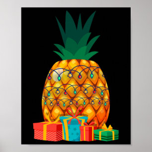 Hawaiaanse Zomer Tropisch Fruit Ananas Kerstmis Poster