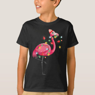 Hawaiaanse Zomer Tropische Flamingo Grappig Kerstm T-shirt