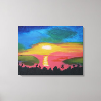 Hawaïaanse Zonsondergang Acryl Schilderij Canvas P Afdruk