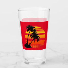 Hawaiaanse Zonsondergang Drinkglas Glas