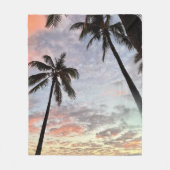 Hawaiaanse Zonsondergang Fleece Deken (Voorkant)