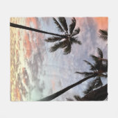 Hawaiaanse Zonsondergang Fleece Deken (Voorkant (Horizontaal))