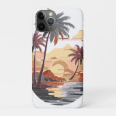 Hawaïaanse zonsondergang met palmboom. Case-Mate iPhone case (Achterkant)