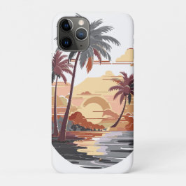 Hawaïaanse zonsondergang met palmboom. Case-Mate iPhone case