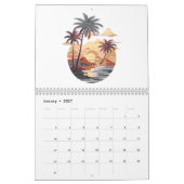 Hawaïaanse zonsondergang met palmboom kalender (Jan 2027)