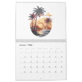 Hawaïaanse zonsondergang met palmboom kalender (Jan 2026)