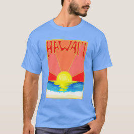 Hawaïaanse zonsondergang vanaf Kona T-shirt