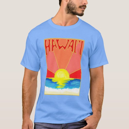 Hawaïaanse zonsondergang vanaf Kona T-shirt (Voorkant)
