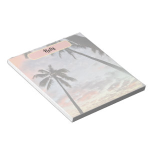 Hawaiaanse zonsondergangpalmboom notitieblok
