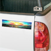 Hawaiaanse zonsopgang bumpersticker (Op Truck)