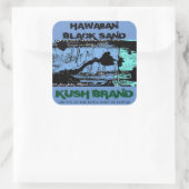 HAWAÏAN BLACK SAND KUSH VIERKANTE STICKER (Tas)