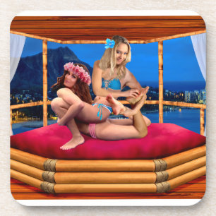 HAWAÏAN FANTASY WRESTLAND BIER ONDERZETTER