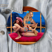 HAWAÏAN FANTASY WRESTLAND RONDE BUTTON 6,0 CM (In situ)