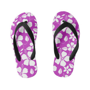 HAWAÏAN HULA (HIBISCUS) BERRY KINDER TEENSLIPPERS