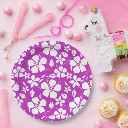 HAWAÏAN HULA (HIBISCUS) BERRY PAPIEREN BORDJE (Feest)