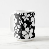 HAWAÏAN HULA (HIBISCUS) BLACK COFFEE MOK (Voorkant links)