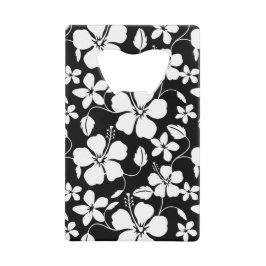 HAWAÏAN HULA (HIBISCUS) BLACK CREDITKAART FLESSENOPENER