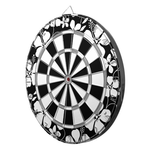 HAWAÏAN HULA (HIBISCUS) BLACK DARTBORD (Voorkant Rechts)