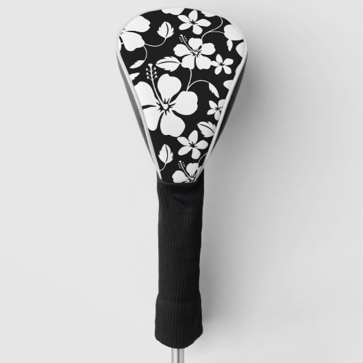HAWAÏAN HULA (HIBISCUS) BLACK GOLFHEADCOVER (Voorkant)