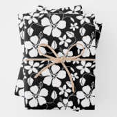 HAWAÏAN HULA (HIBISCUS) BLACK INPAKPAPIER VEL (In situ)