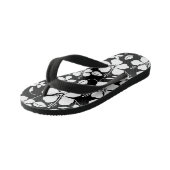 HAWAÏAN HULA (HIBISCUS) BLACK KINDER TEENSLIPPERS (Schuin)