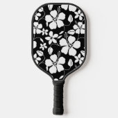 HAWAÏAN HULA (HIBISCUS) BLACK PICKLEBALL PADDLE (Achterkant)
