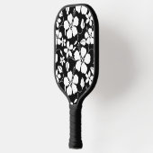 HAWAÏAN HULA (HIBISCUS) BLACK PICKLEBALL PADDLE (Links)