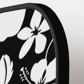 HAWAÏAN HULA (HIBISCUS) BLACK PICKLEBALL PADDLE (Links Detail)