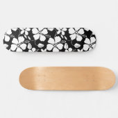 HAWAÏAN HULA (HIBISCUS) BLACK SKATEBOARD (Horizontaal)