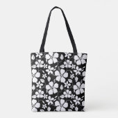 HAWAÏAN HULA (HIBISCUS) BLACK TOTE BAG (Achterkant)