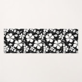 HAWAÏAN HULA (HIBISCUS) BLACK YOGAMAT (Voorkant (horizontaal))