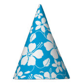 HAWAÏAN HULA (HIBISCUS) BLAUW FEESTHOEDJES (Rechts)