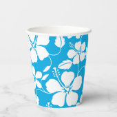 HAWAÏAN HULA (HIBISCUS) BLAUW PAPIEREN BEKERS (Achterkant)