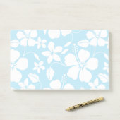 HAWAÏAN HULA (HIBISCUS) BLAUW POST-IT® NOTES (Op bureau)