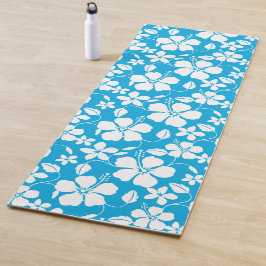 HAWAÏAN HULA (HIBISCUS) BLAUW YOGAMAT