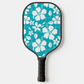 HAWAÏAN HULA (HIBISCUS) BLAUWGROEN PICKLEBALL PADDLE (Achterkant)