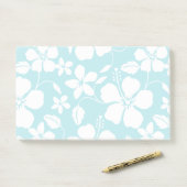 HAWAÏAN HULA (HIBISCUS) BLAUWGROEN POST-IT® NOTES (Op bureau)