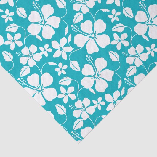 HAWAÏAN HULA (HIBISCUS) BLAUWGROEN TISSUEPAPIER (Detail)