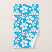HAWAÏAN HULA (HIBISCUS) BLUE BATH TOWEL SET BAD HANDDOEK (Handdoek)