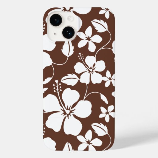 HAWAÏAN HULA (HIBISCUS) BREWN Case-Mate iPhone CASE (Achterkant)